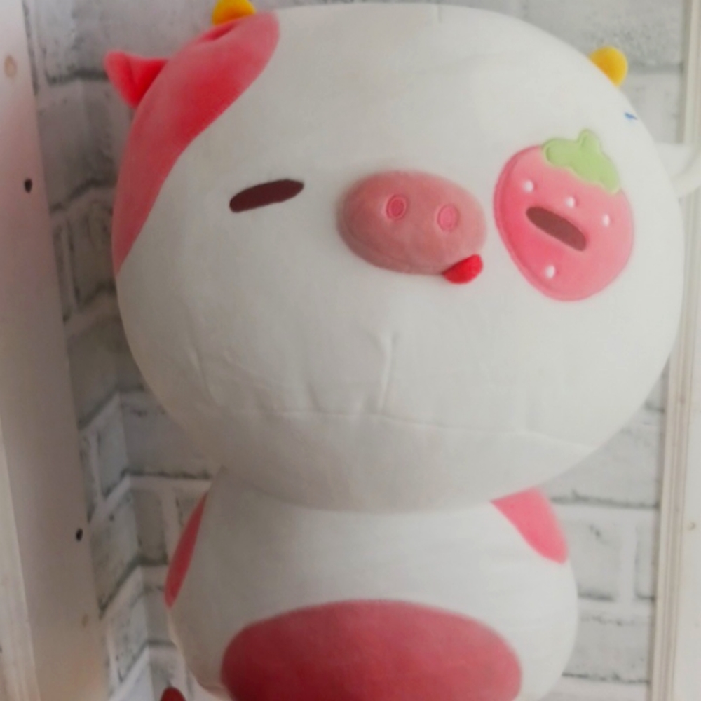 MEWAII strawberry cow pillow